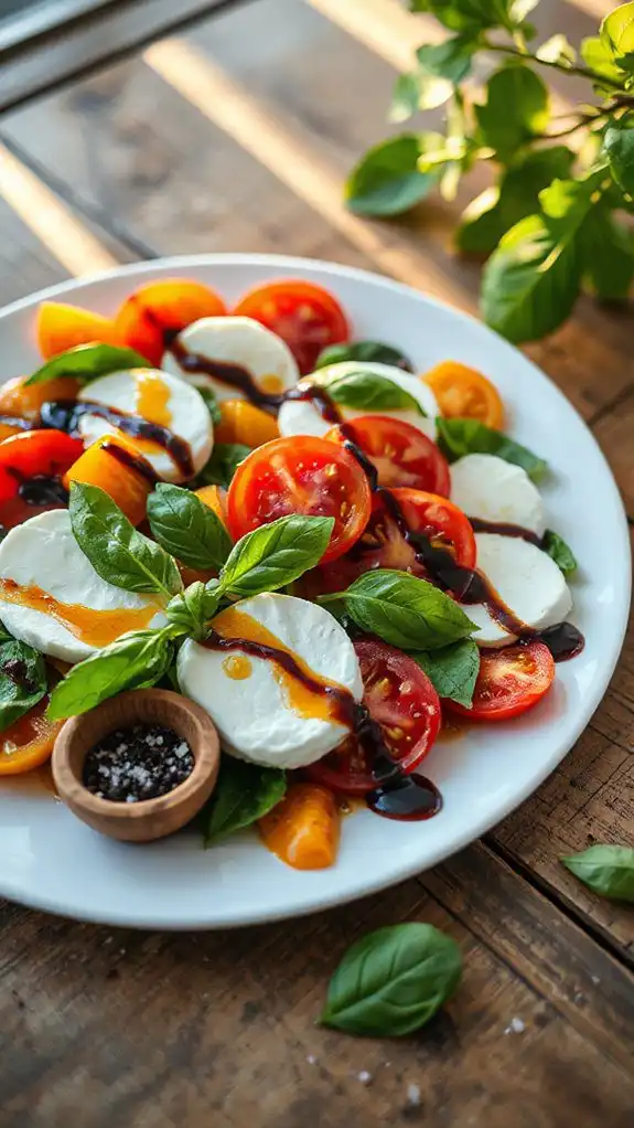 lemon drizzled caprese salad