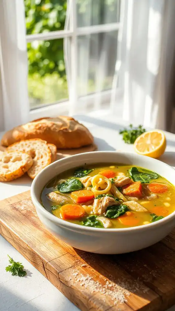 lemon flavored chicken soup