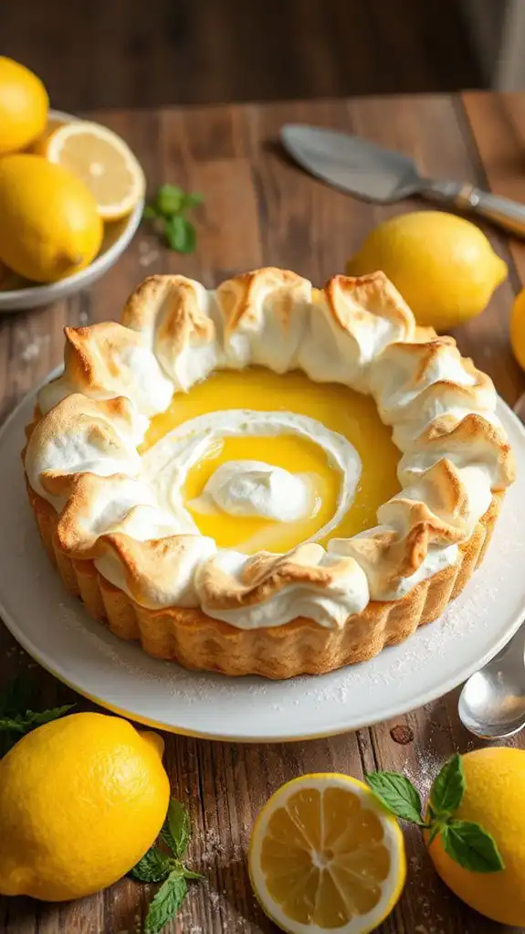 lemon flavored meringue dessert pie lemon flavored meringue dessert pie