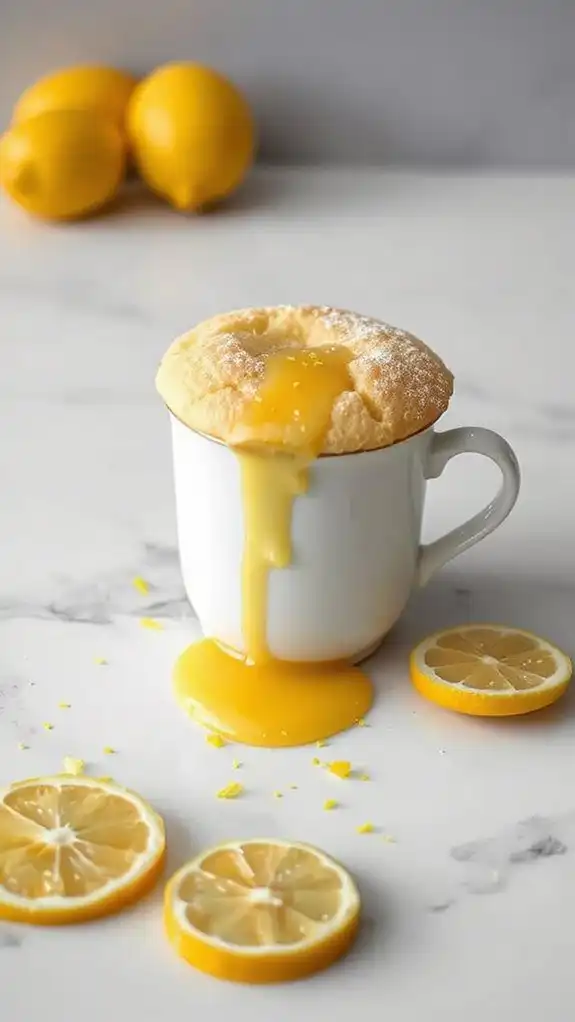 lemon flavored microwave cake