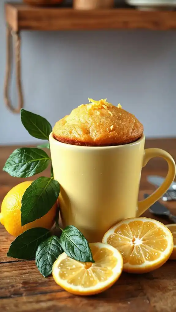 lemon flavored microwave dessert
