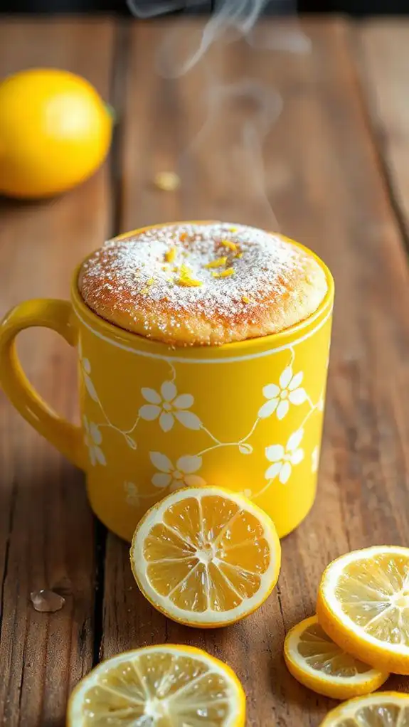 lemon flavored microwave dessert