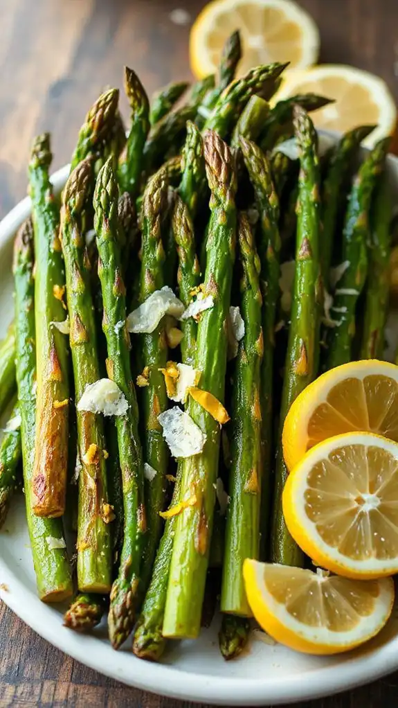 lemon garlic asparagus dish