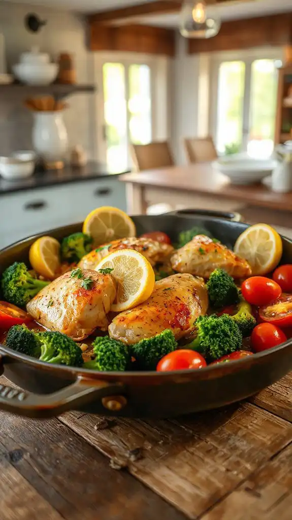 lemon garlic chicken dinner