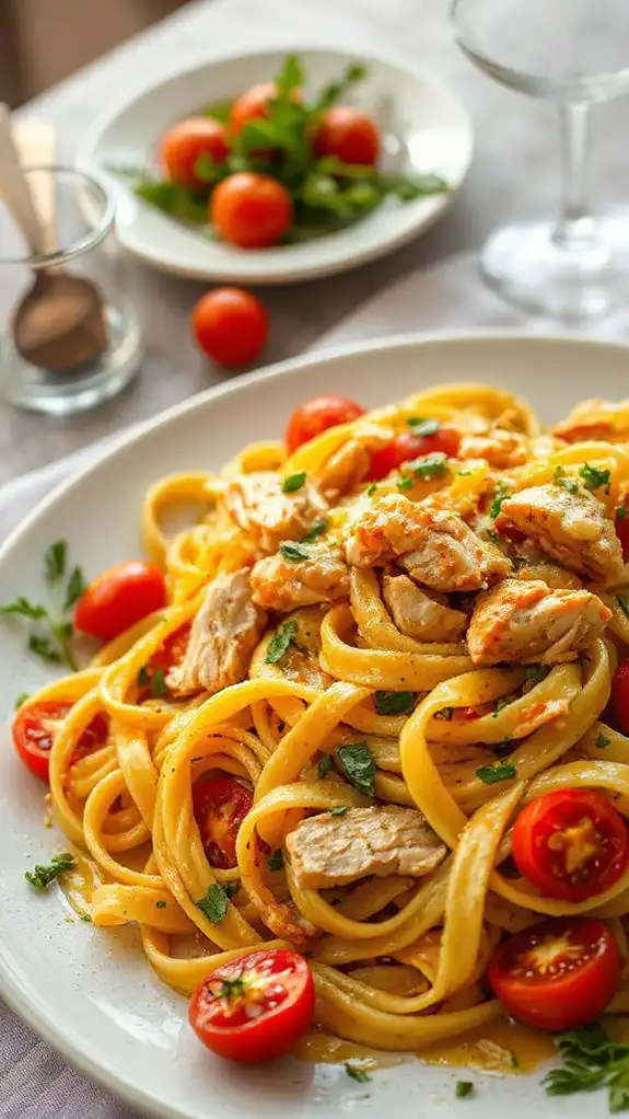 lemon garlic chicken fettuccine