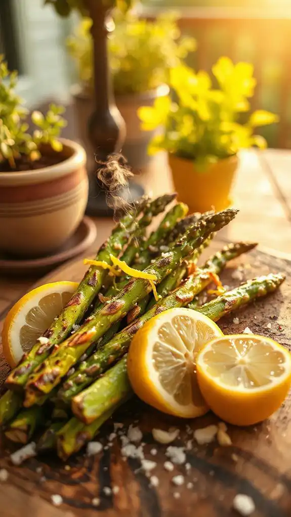 lemon garlic grilled asparagus