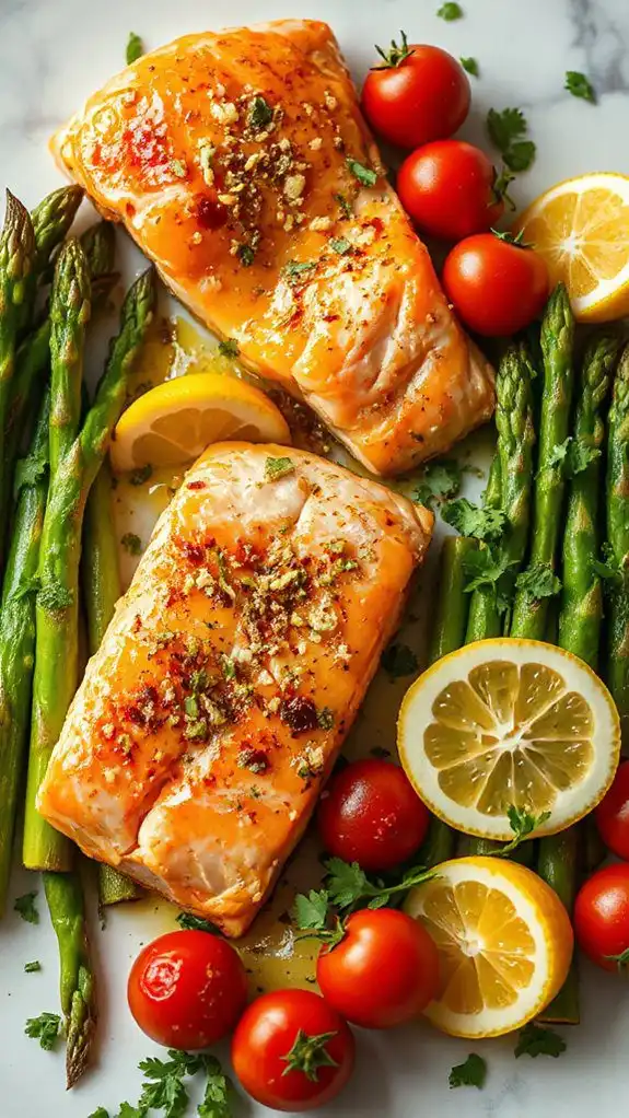 lemon garlic roasted salmon