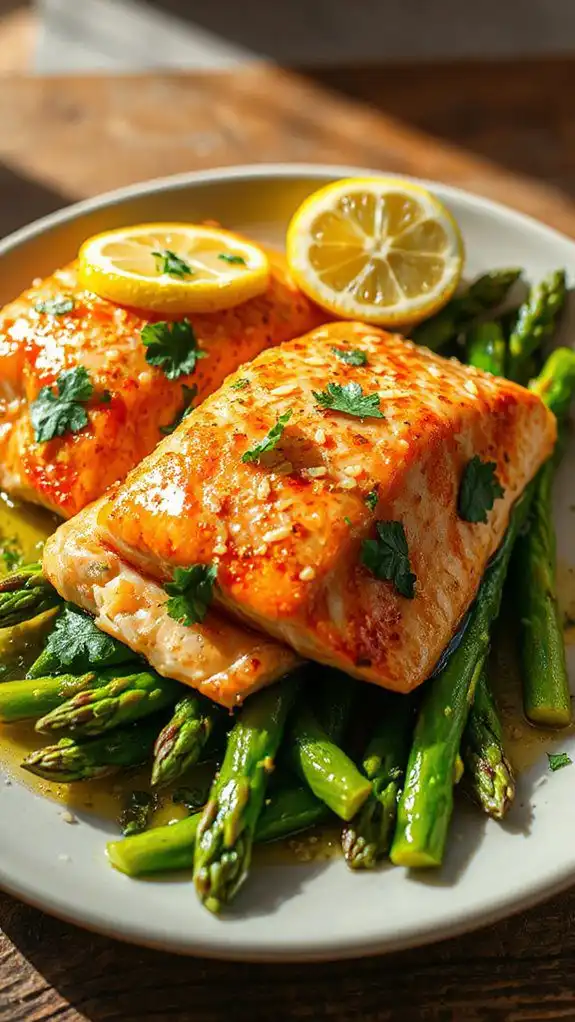 lemon garlic salmon asparagus recipe