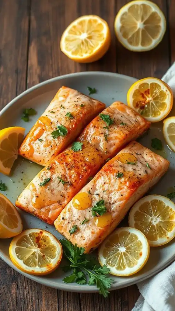 lemon garlic seasoned salmon