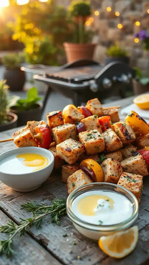 lemon herb chicken skewers