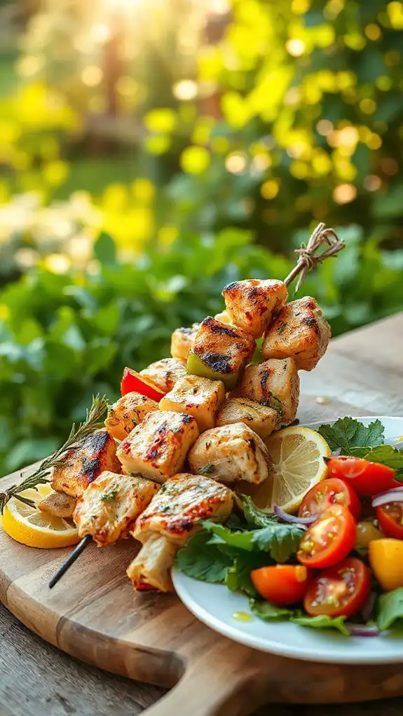 lemon herb chicken skewers