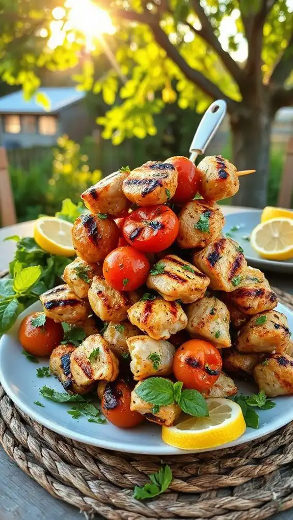 lemon herb chicken skewers