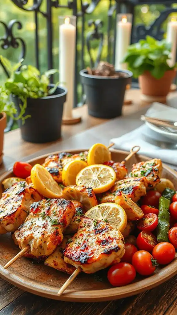 lemon herb chicken skewers