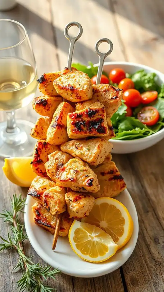lemon herb chicken skewers