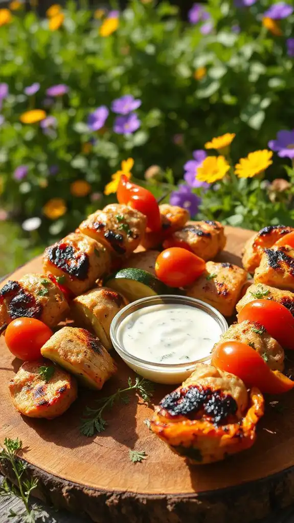 lemon herb chicken skewers lemon herb chicken skewers