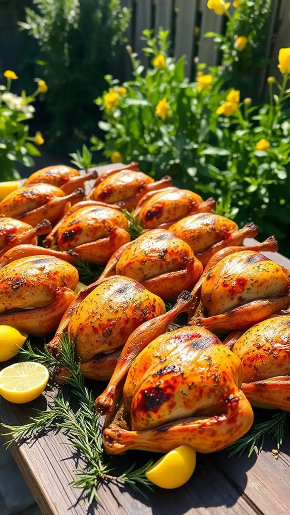 lemon herb grilled hens