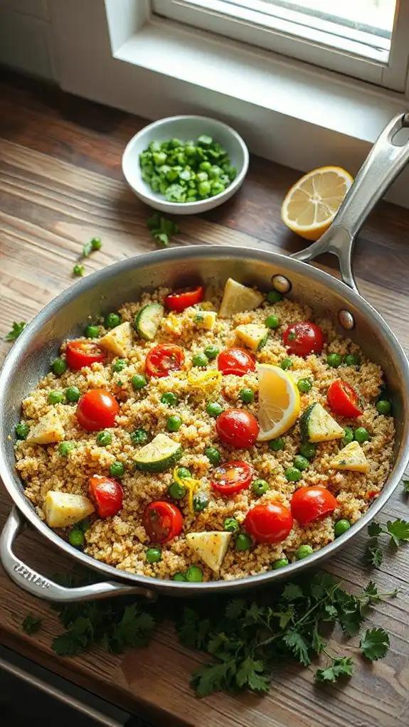lemon herb quinoa vegetables