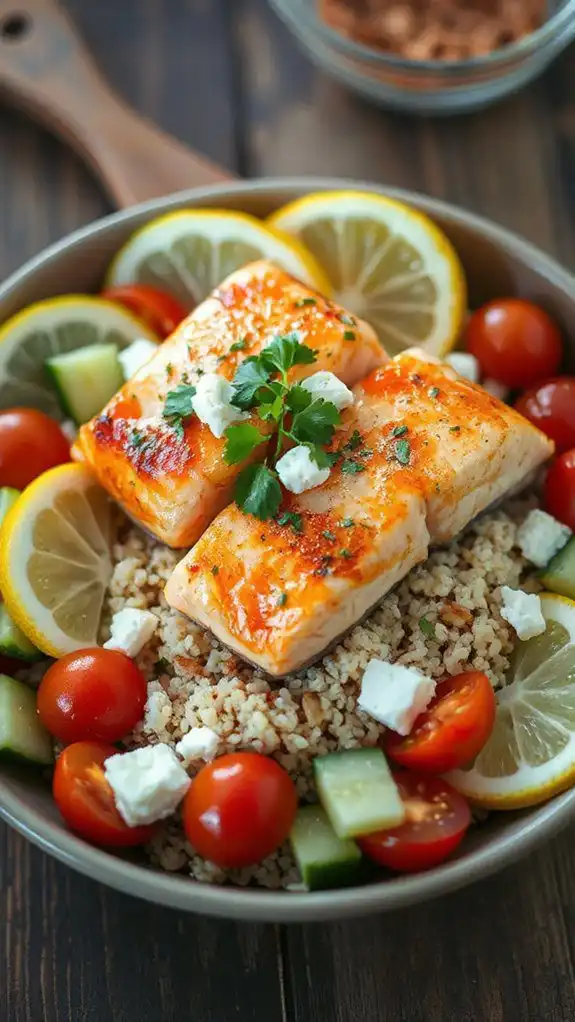 lemon herb salmon dish