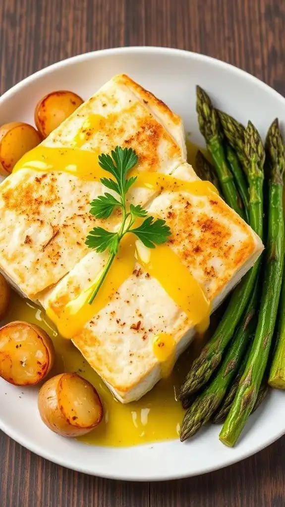 lemon infused baked cod dish