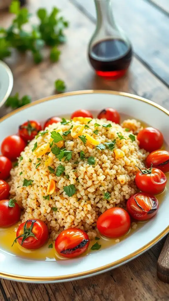 lemon infused quinoa dish lemon infused quinoa dish