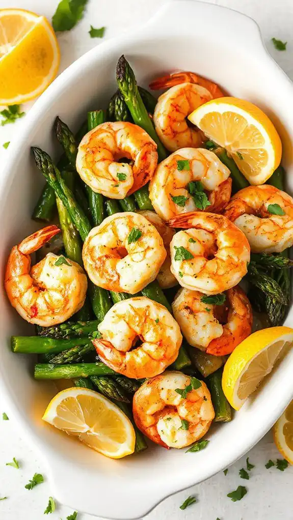 lemon infused shrimp and asparagus
