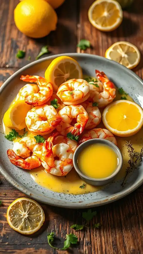 lemon infused shrimp dish
