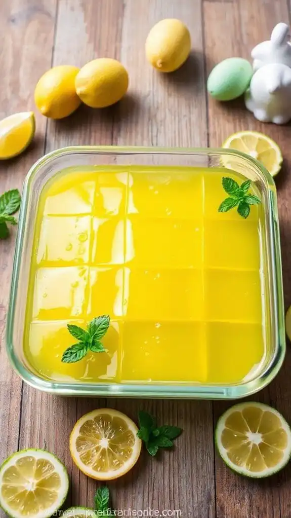 lemon lime gelatin dessert