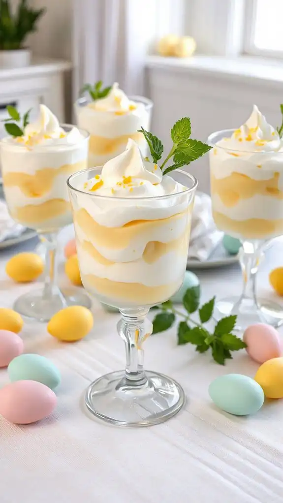lemon mousse dessert layering