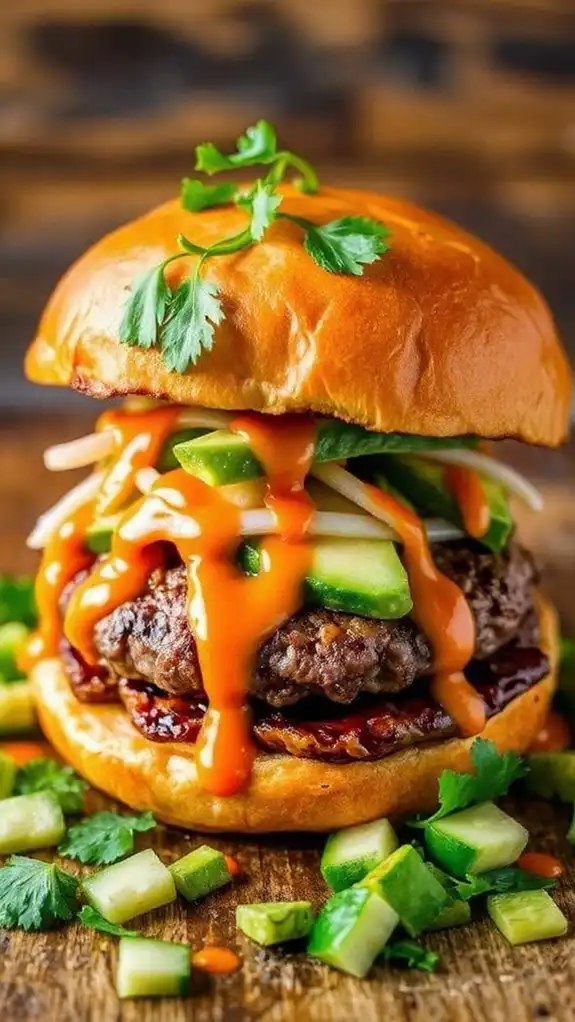 lemongrass infused beef burger