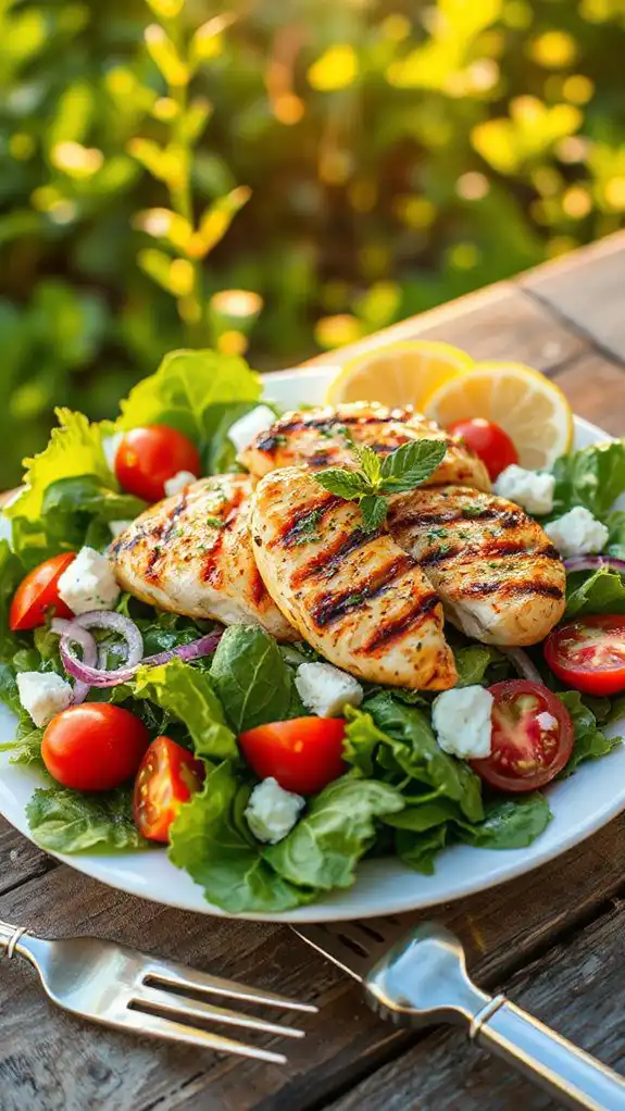 lemony grilled chicken salad