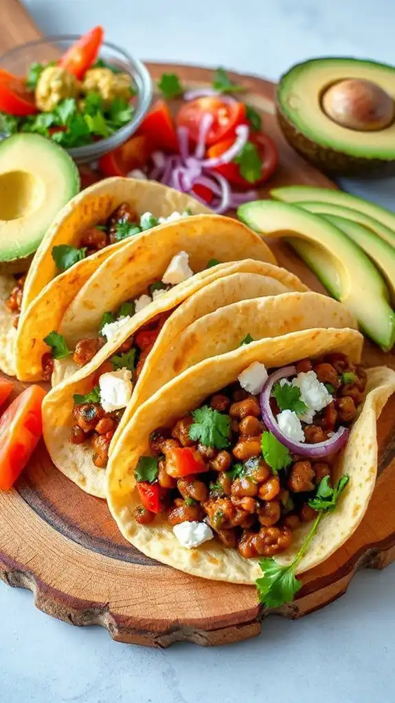 lentil tacos with salsa