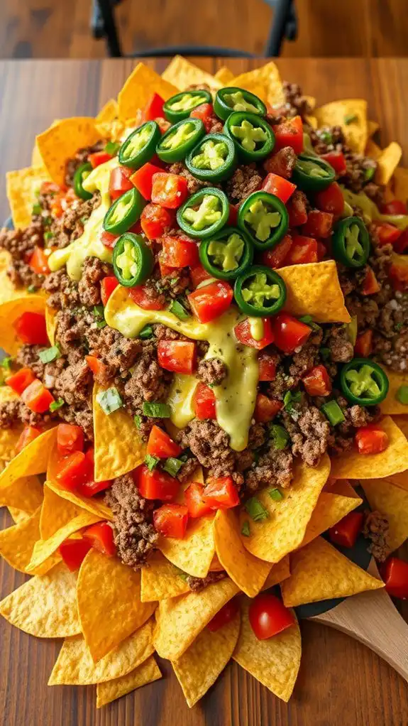 loaded nachos with toppings