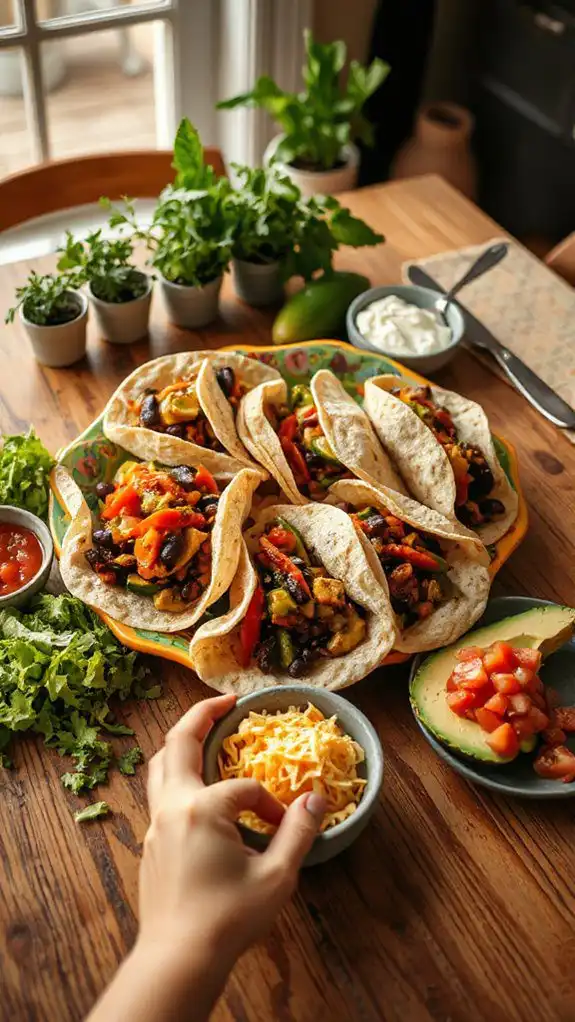loaded vegetable taco delight
