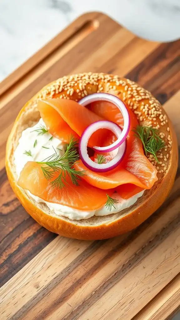 lox topped new york bagels