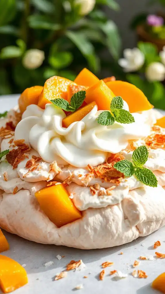 mango coconut tropical dessert