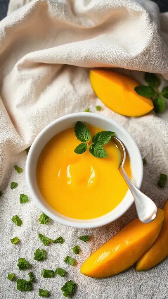 mango flavored creamy dessert mango flavored creamy dessert