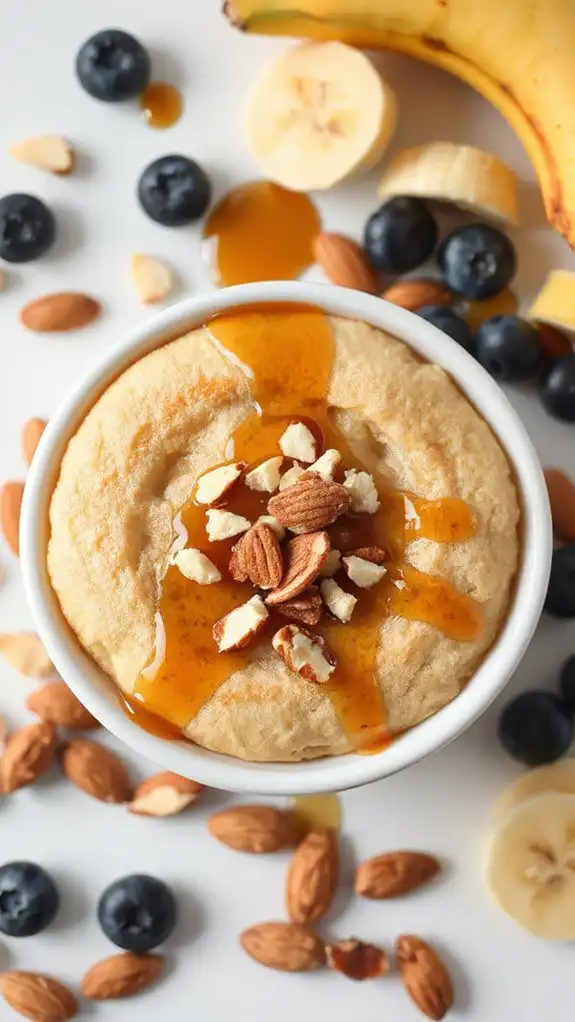 maple almond protein pancakes