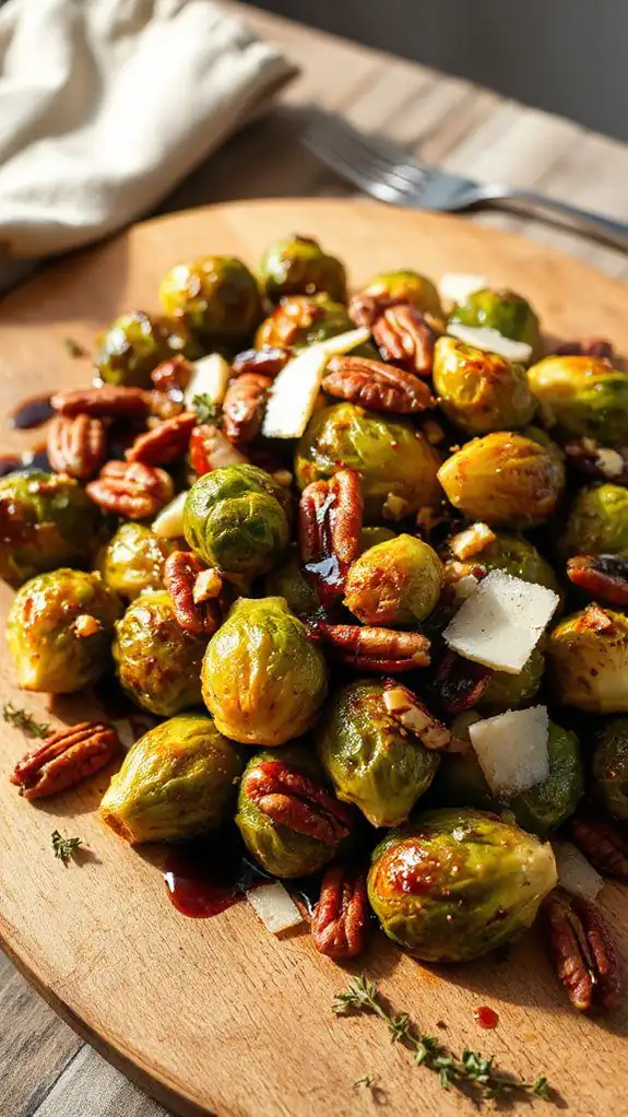 maple balsamic roasted sprouts maple balsamic roasted sprouts