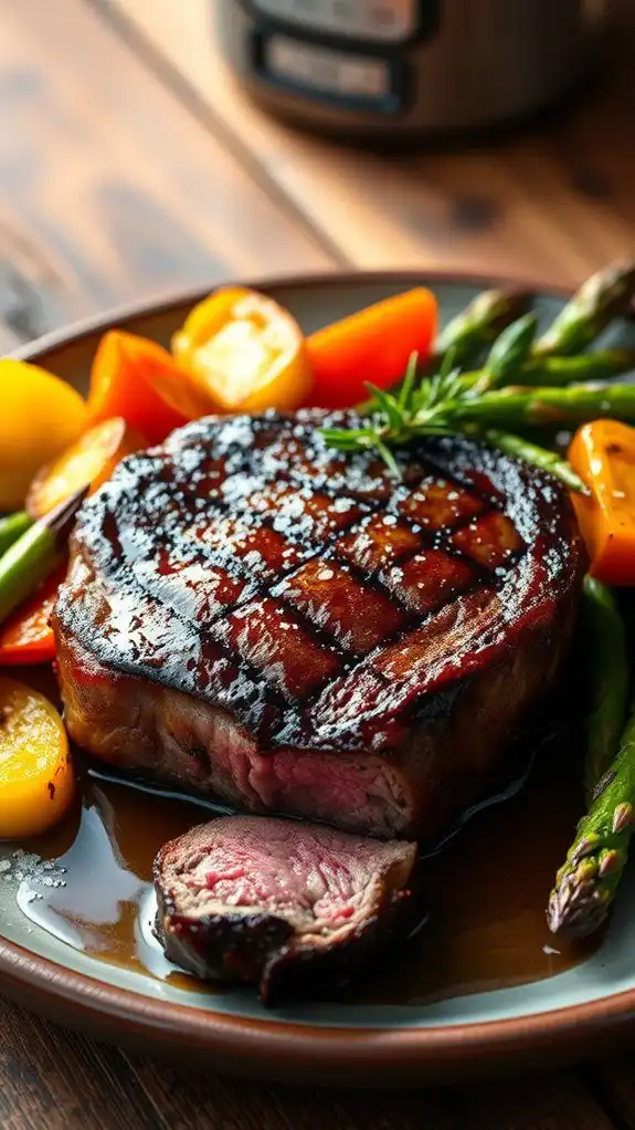 maple glazed beef sirloin
