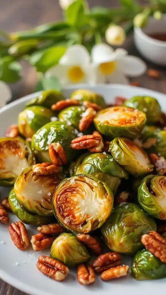 maple glazed brussels sprouts