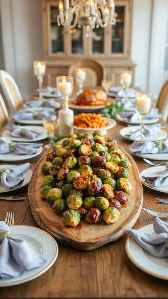 maple glazed brussels sprouts
