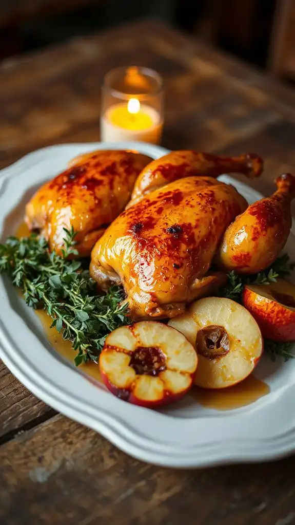 maple glazed cornish hens recipe