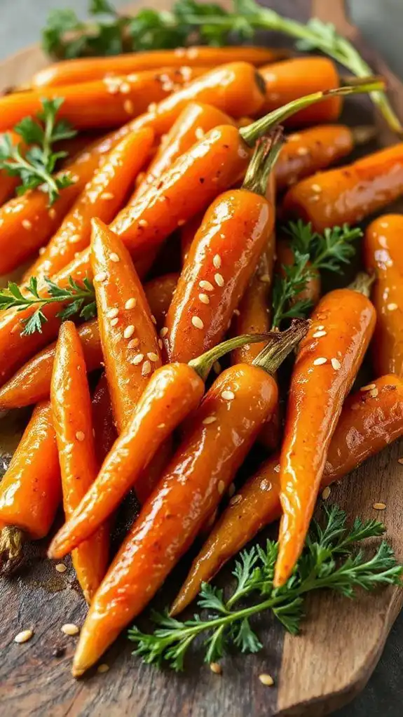 maple mustard glazed carrots