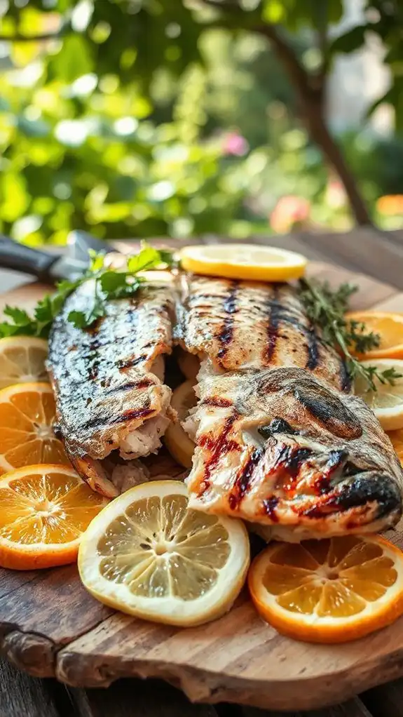 marinating the fresh fish