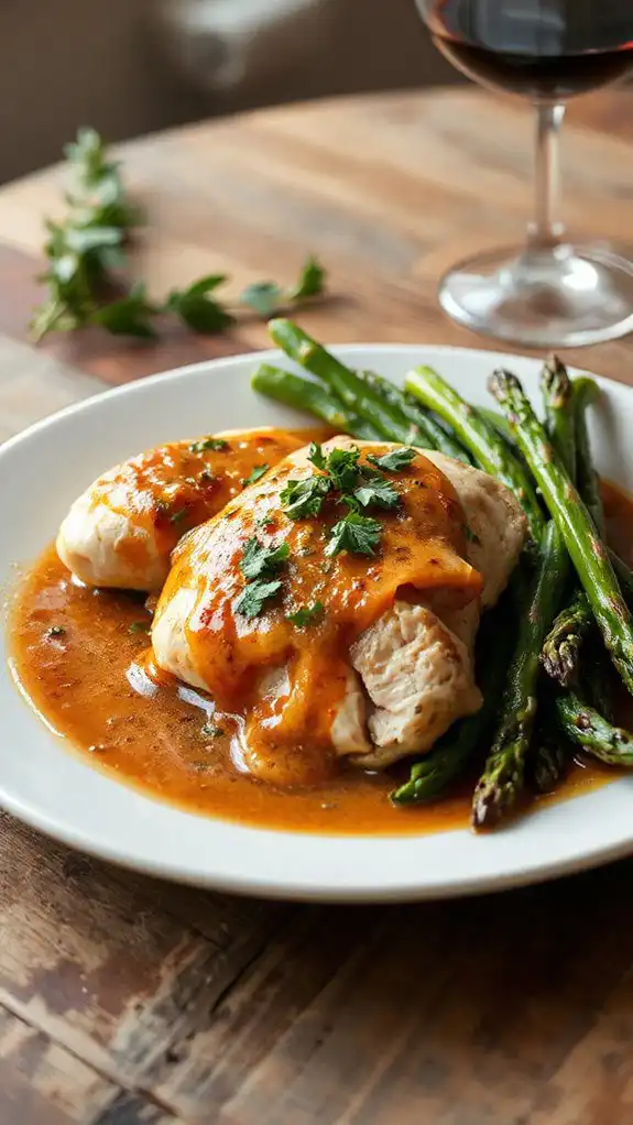 marsala chicken with asparagus