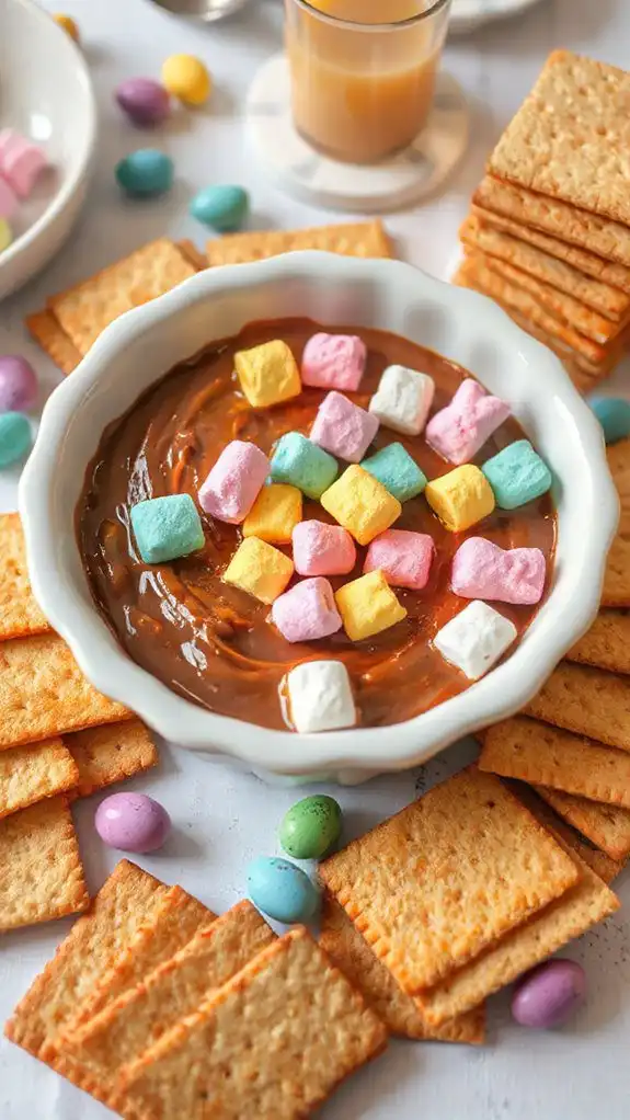 marshmallow chocolate dessert dip