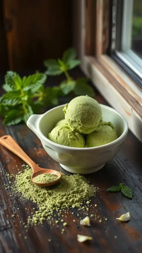 matcha flavored ice cream