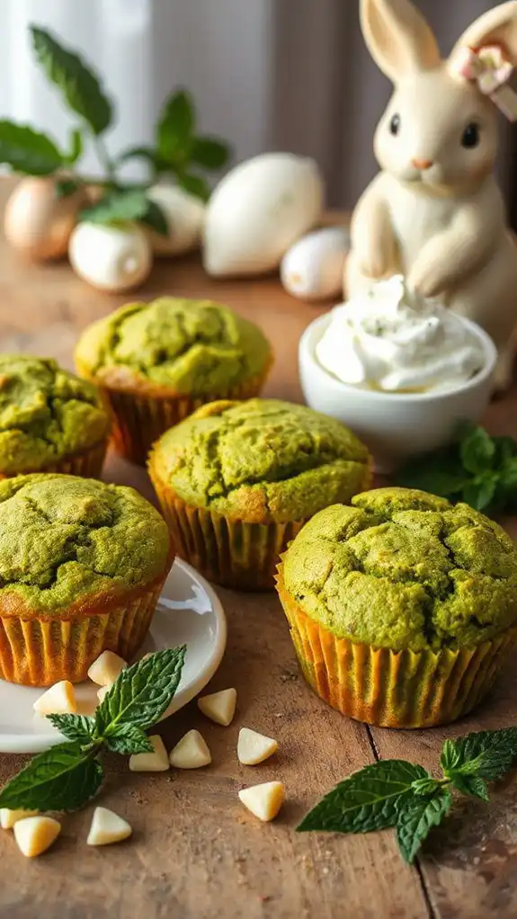matcha green tea muffins