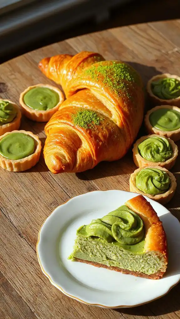 matcha green tea pastries