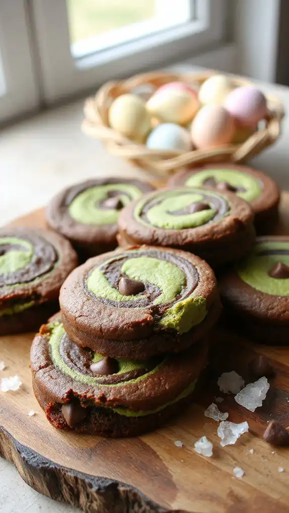 matcha infused brownie cookies